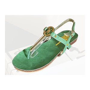 Cape Robbin Delia-1 Womens Green Flat Sandals